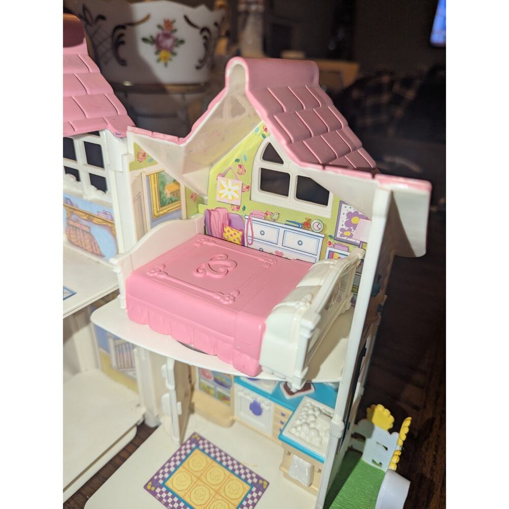 Fisher-Price Pink Dollhouse Portable Playset with Carry Handle - Picture 4 of 5